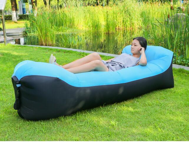 Outdoor Air Sofa Fast Inflatable Laybag Hangout Lounger Beach Air Bed Folding Sleeping Bag Lazy Sofa Lazy Air Sofa